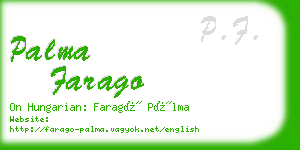 palma farago business card